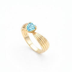 Heart topaz ring in 14k gold