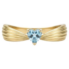 Heart topaz ring in 14k gold