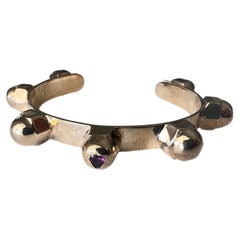 Bracciale con borchie a cuore in tormalina Bronzo