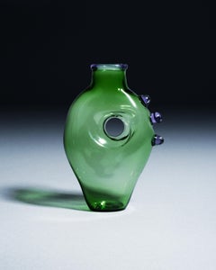 Vase "cœur" en verre soufflé