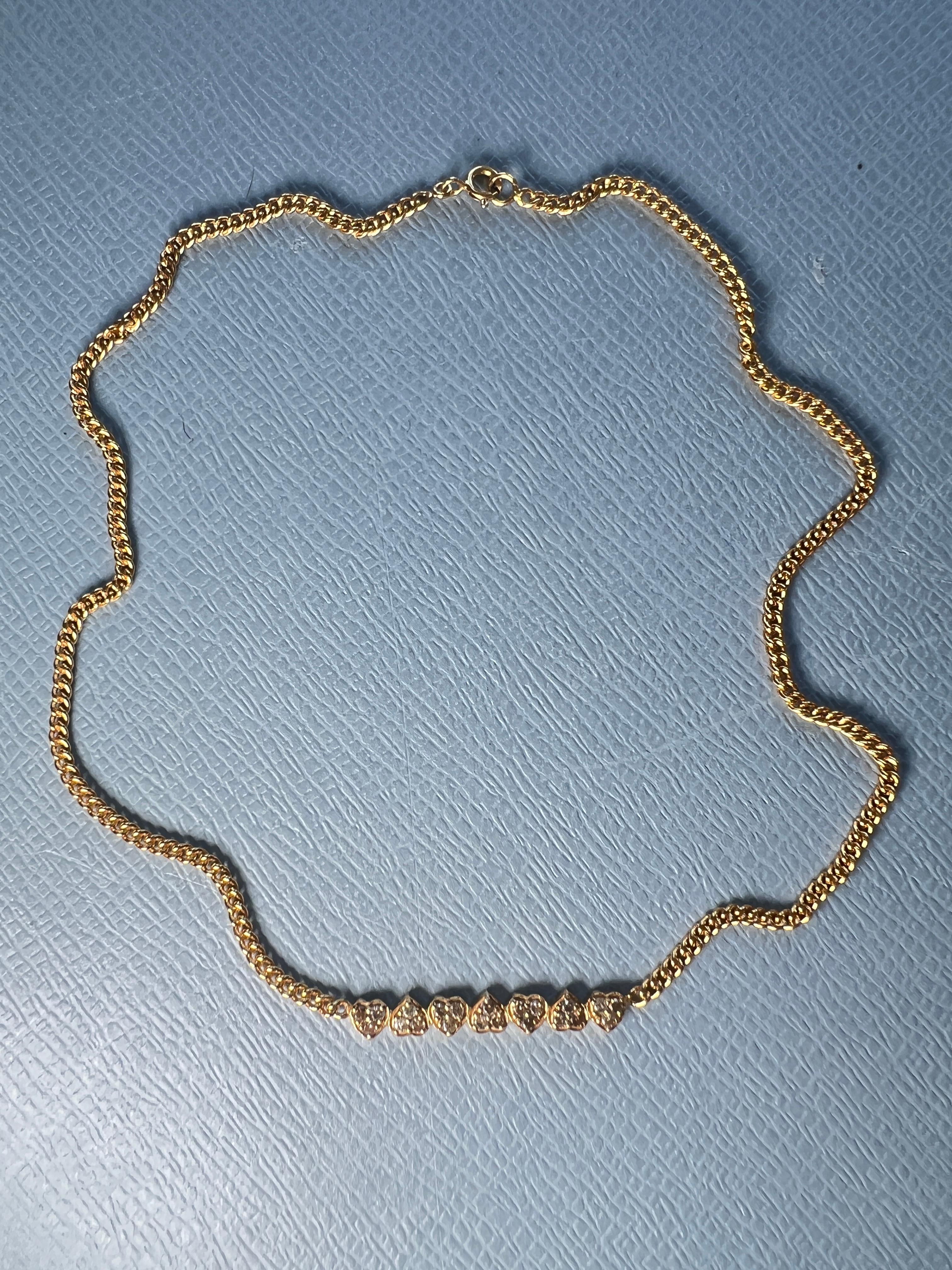 Victorien Collier ras du cou diamant blanc en forme de cœur en vente