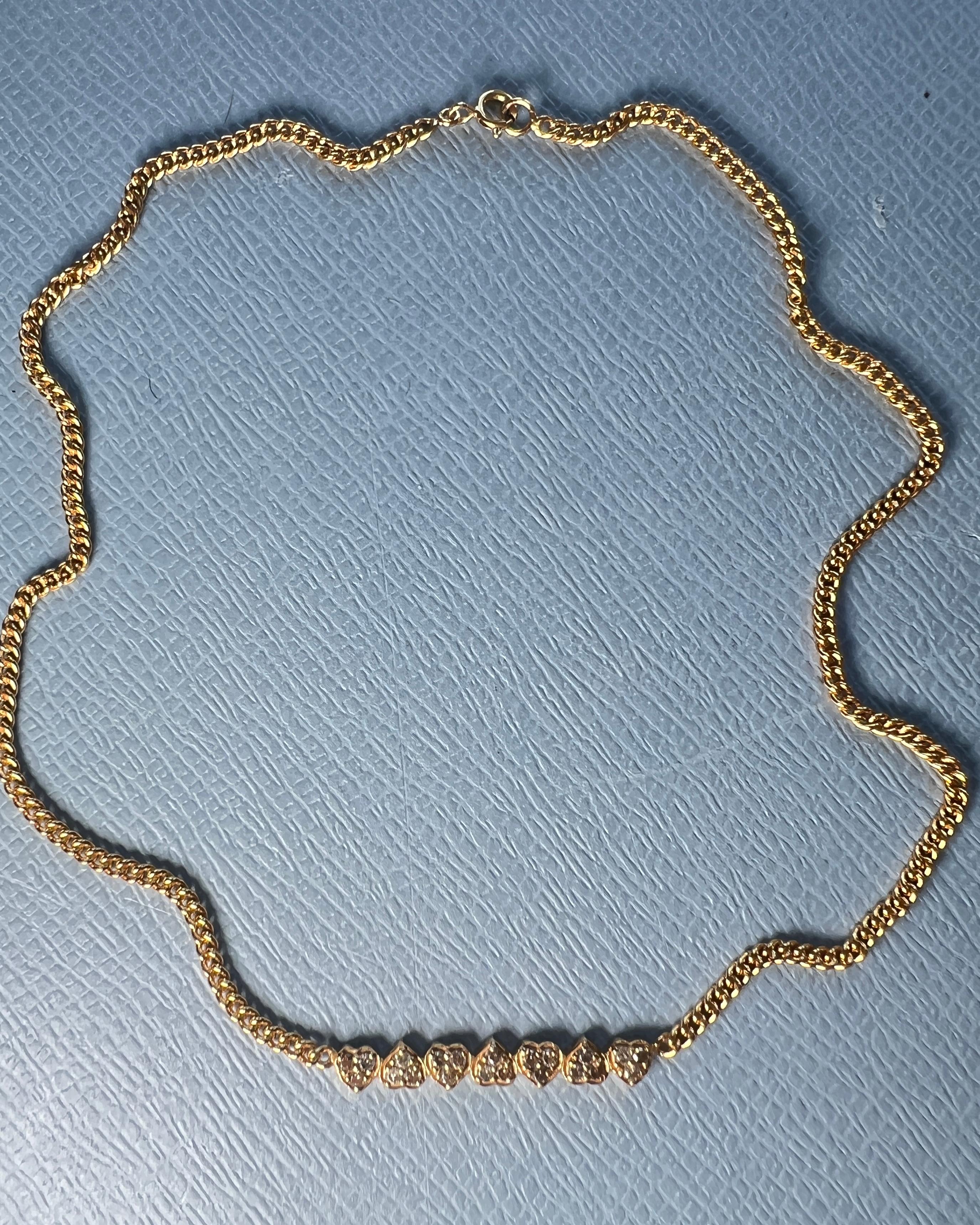 Collier ras du cou diamant blanc en forme de cœur Neuf - En vente à Los Angeles, CA