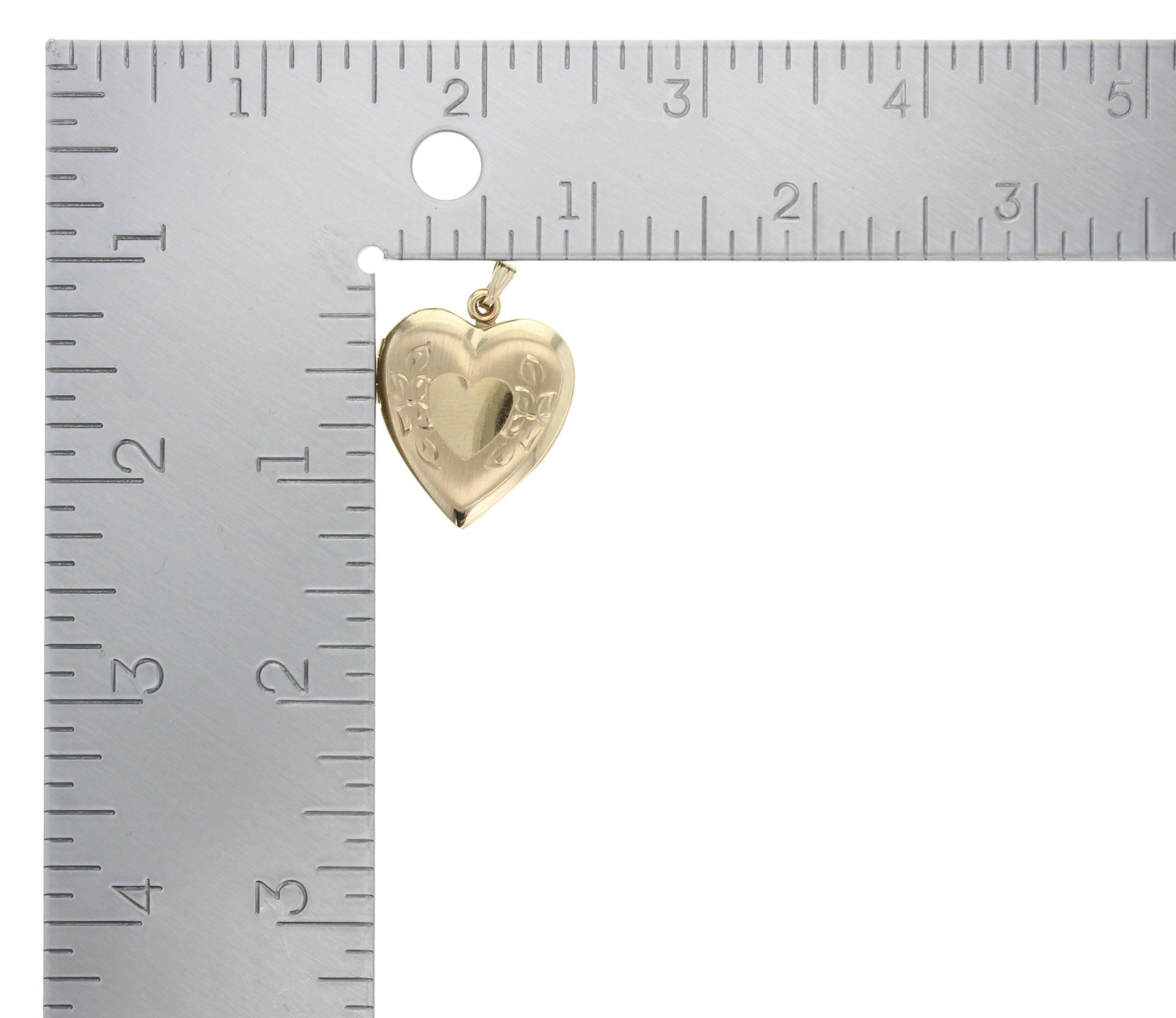Heart Within A Heart 14k Gelbgold Medaillon Halskette Damen