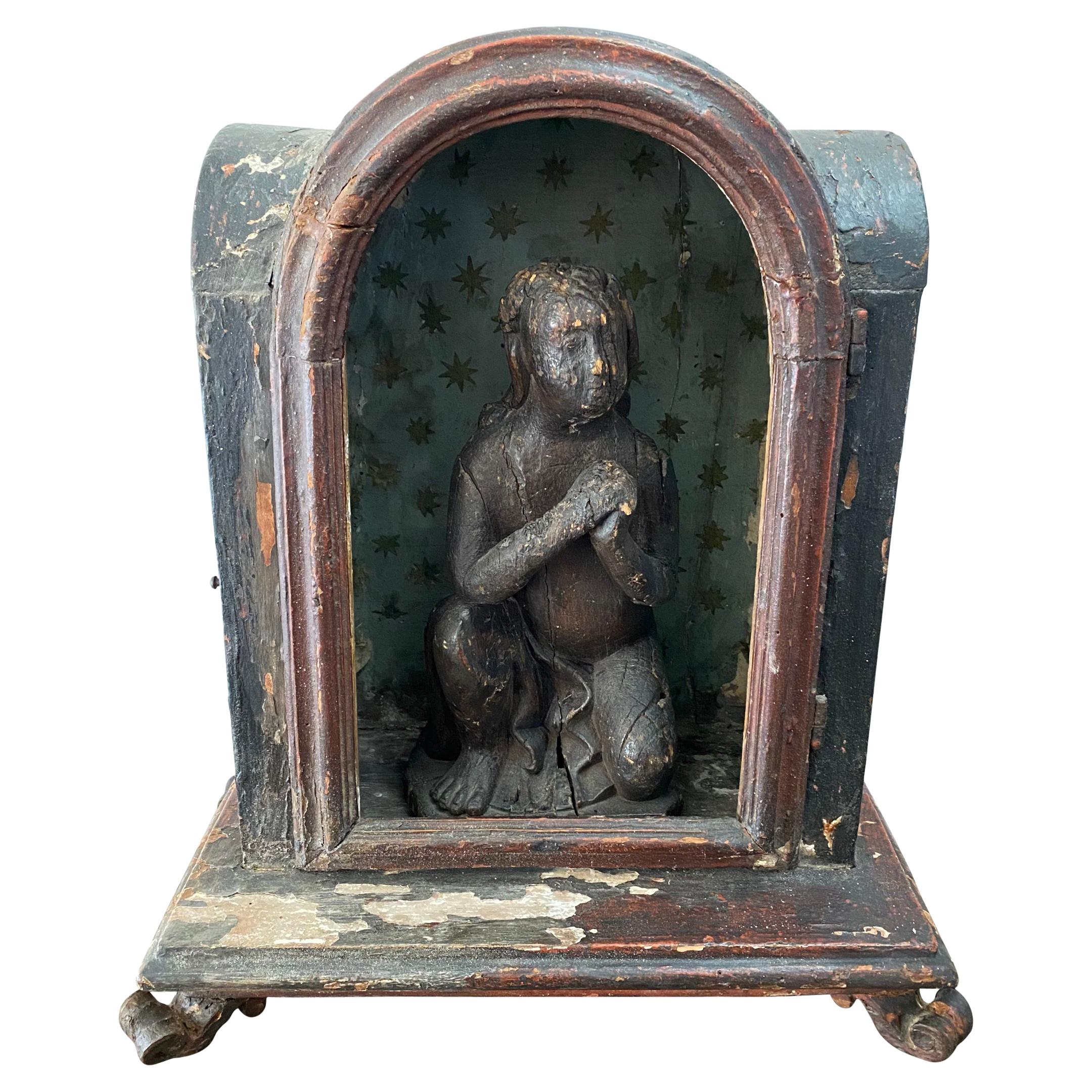 Heart Wrenchingly Beautiful Museum Quality Antique Italian Creche with Santos