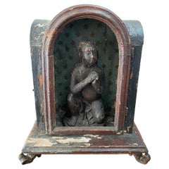 Heart Wrenchingly Beautiful Museum Quality Antique Italian Creche with Santos