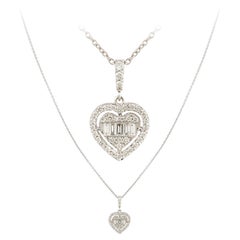 Herz-Halskette aus Gelbgold mit 18 Karat Diamanten für sie