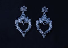 Boucles d'oreilles Heartbreaker : luxe sculpté à la main en or 24 carats, déclaration gothique