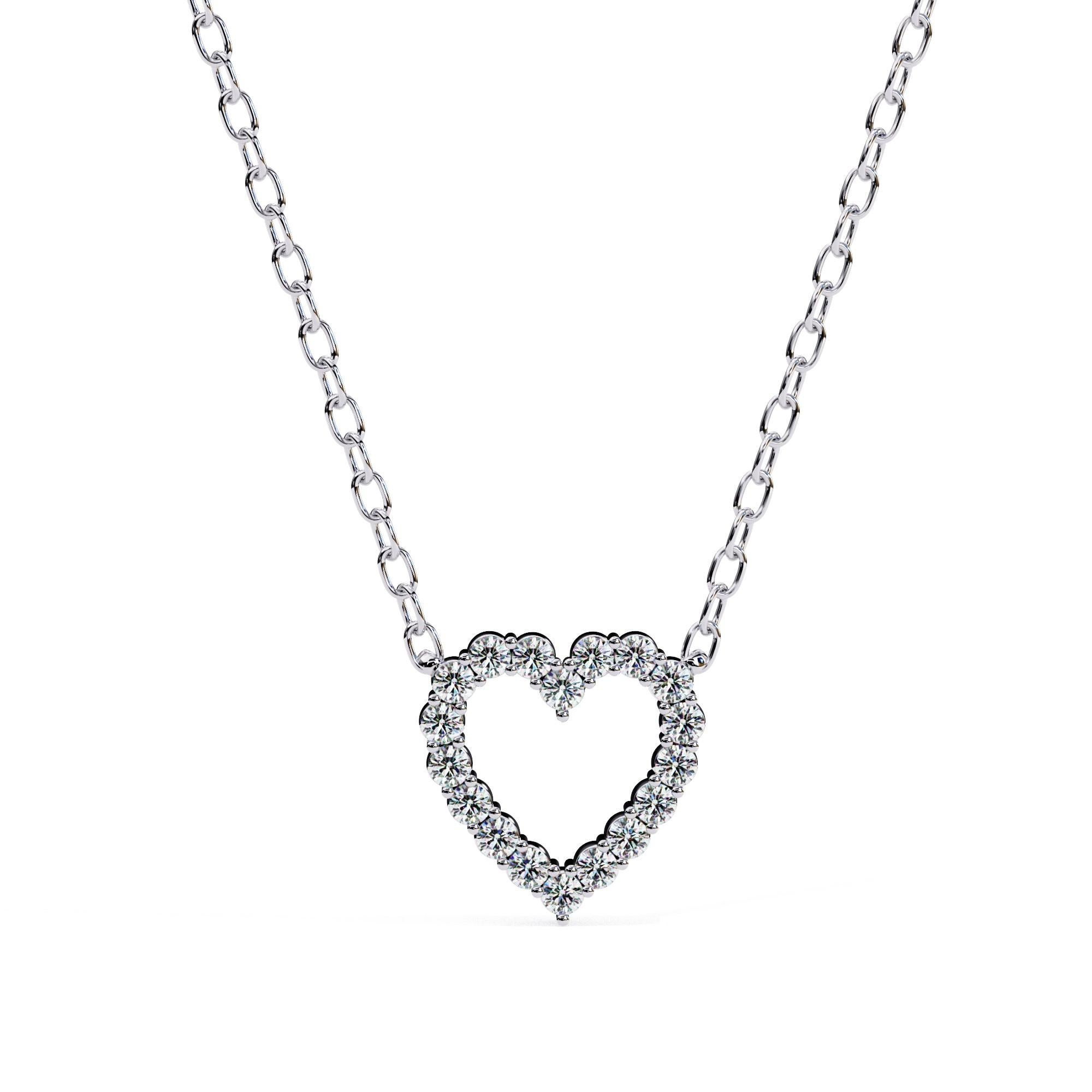 Collier pendentif Brilliance naturelle en or blanc 14 carats Neuf - En vente à Vadgam, GJ
