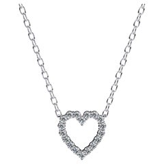 Collier pendentif Brilliance naturelle en or blanc 14 carats