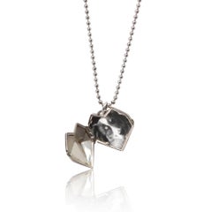 Sterling Silver Hearth Locket Pendant Necklace