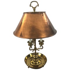 Hearth Warming Copper Shaded Brass Dutch Table Lamp