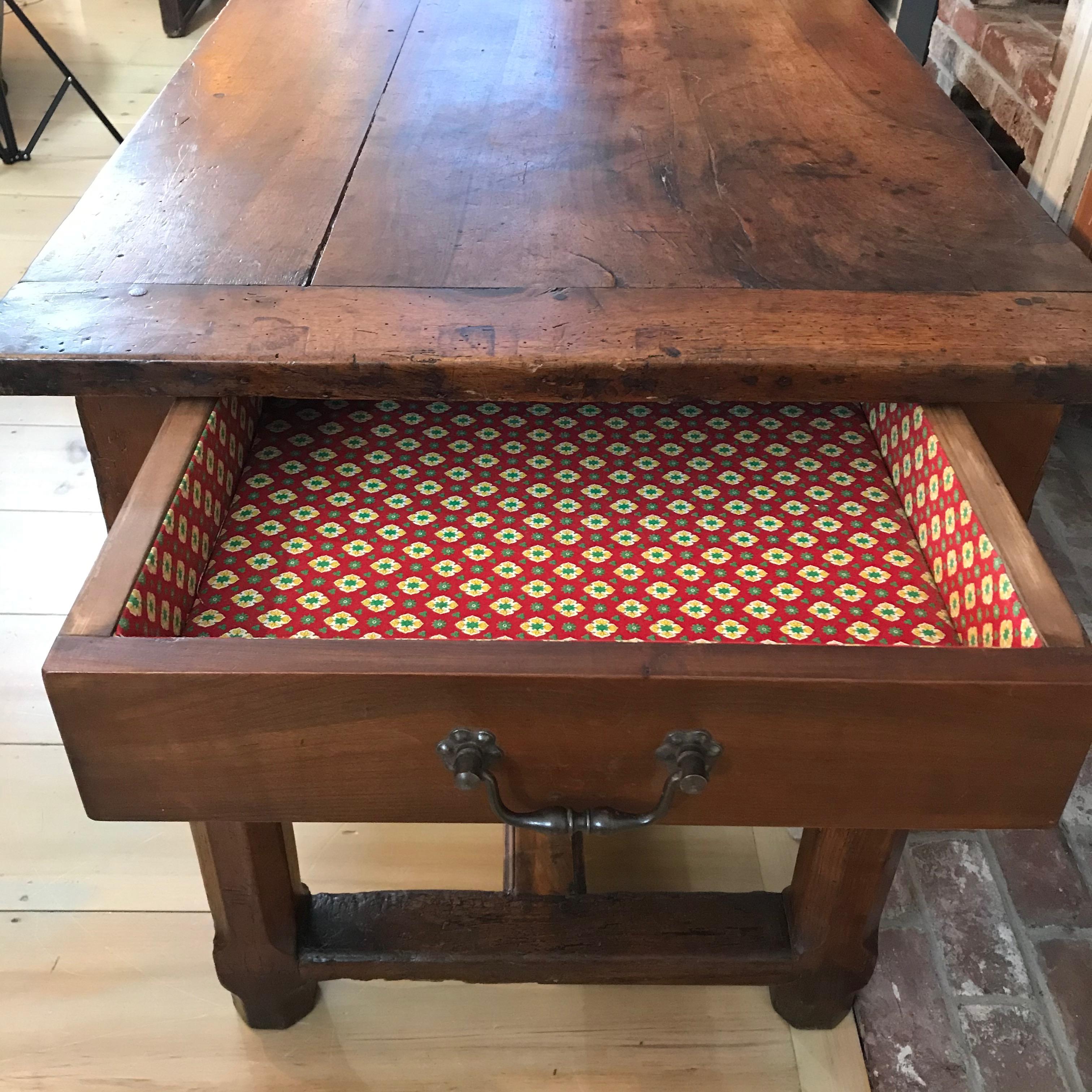 Hearth Warming French 19th Century Walnut Farmhouse Table from Provence 8