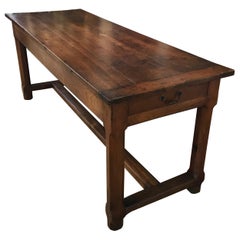 Hearth Warming French 19th Century Walnut Farmhouse Table from Provence