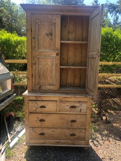 Hearth Warming Very Tall Natural Irish Pine Cupboard