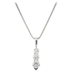 Hearts of Fire 1.00 Carat Diamond White Gold Pendant Necklace