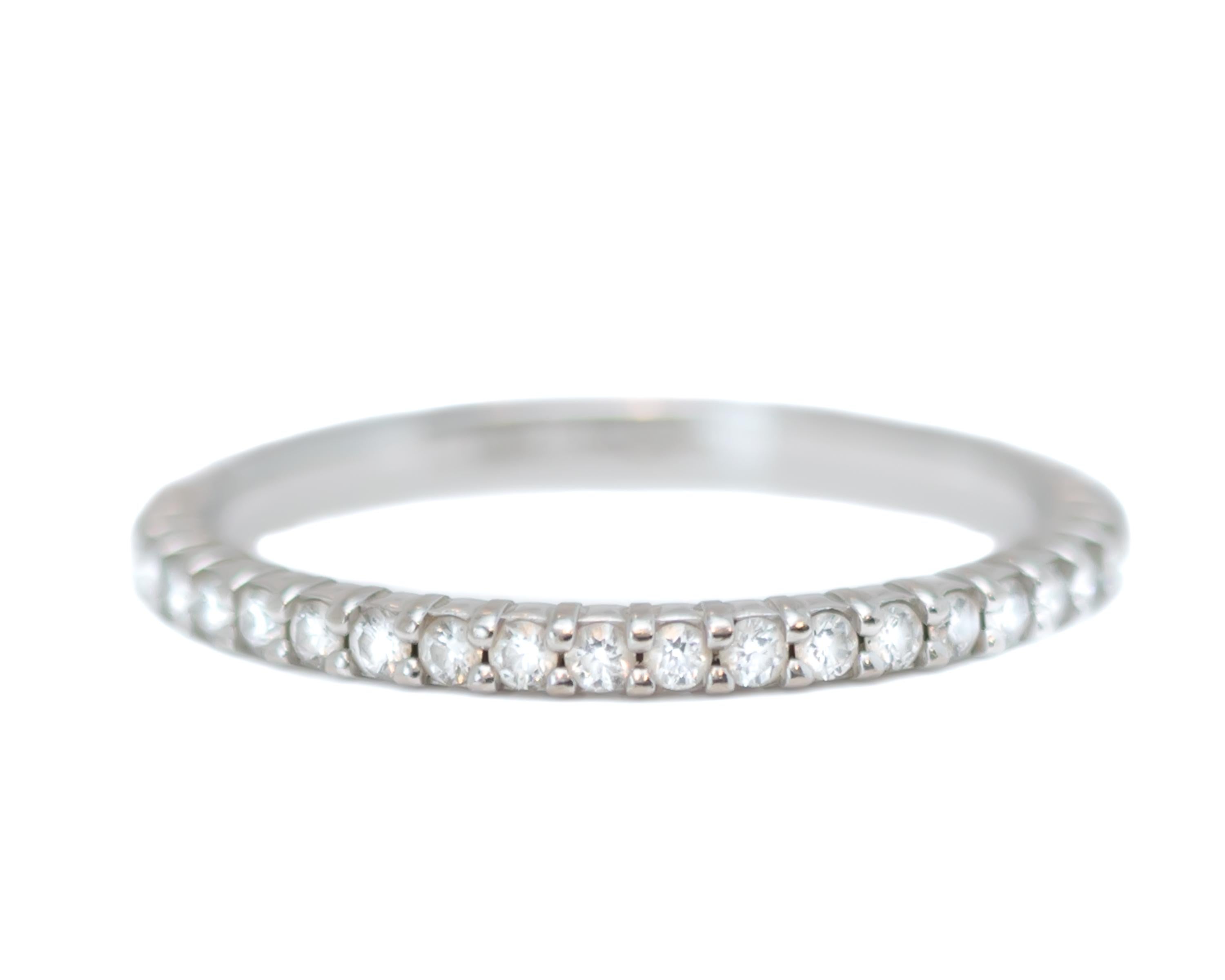 Contemporary Hearts on Fire 0.40 Carat Total Diamond Eternity Band in 18 Karat White Gold For Sale