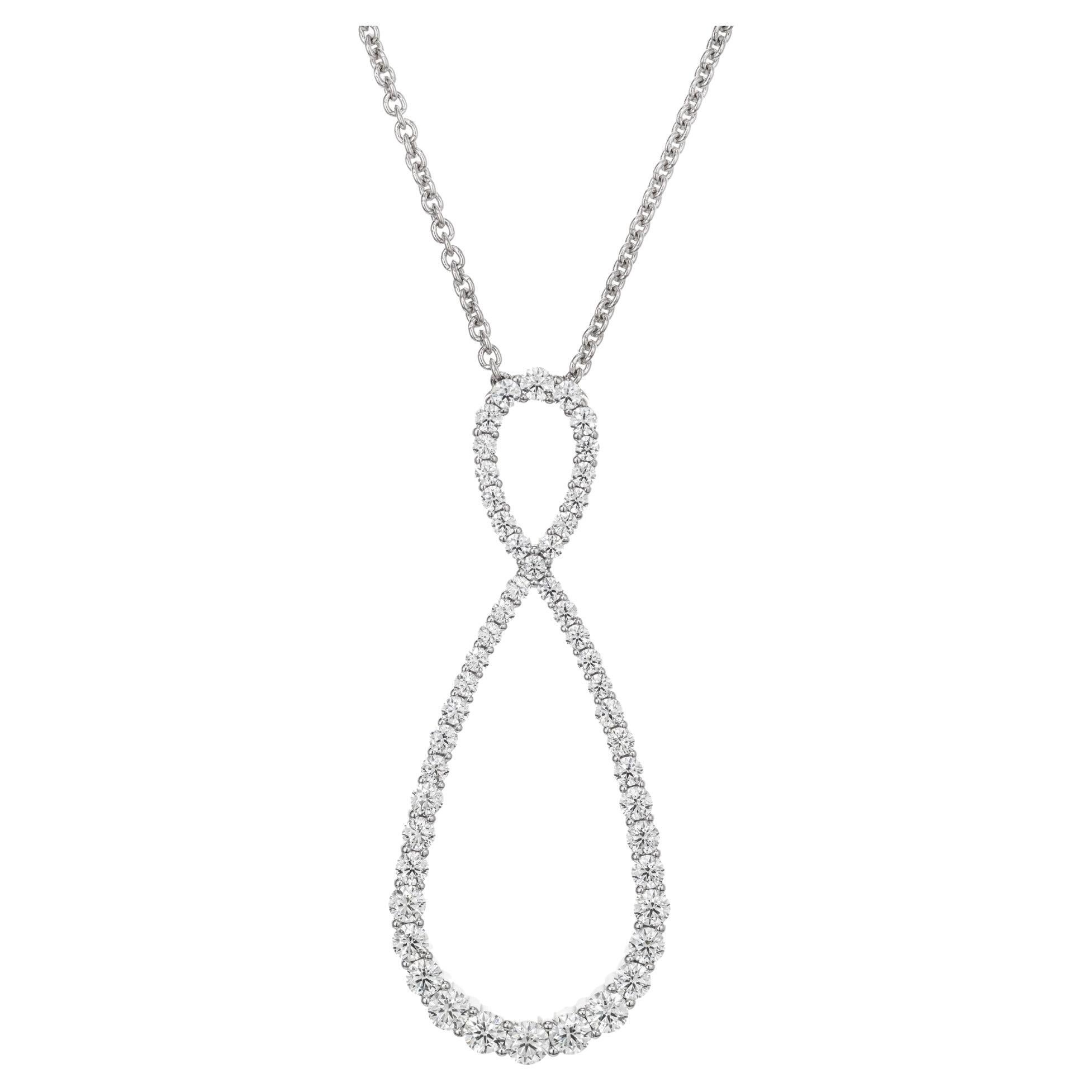 Hearts on Fire 1.35 Carat Diamond White Gold Pendant Necklace For Sale