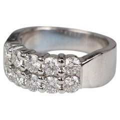 „Hearts On Fire“ – 1,5-Karat-Diamant-Ring mit doppelter Reihe aus 18-karätigem Weißgold