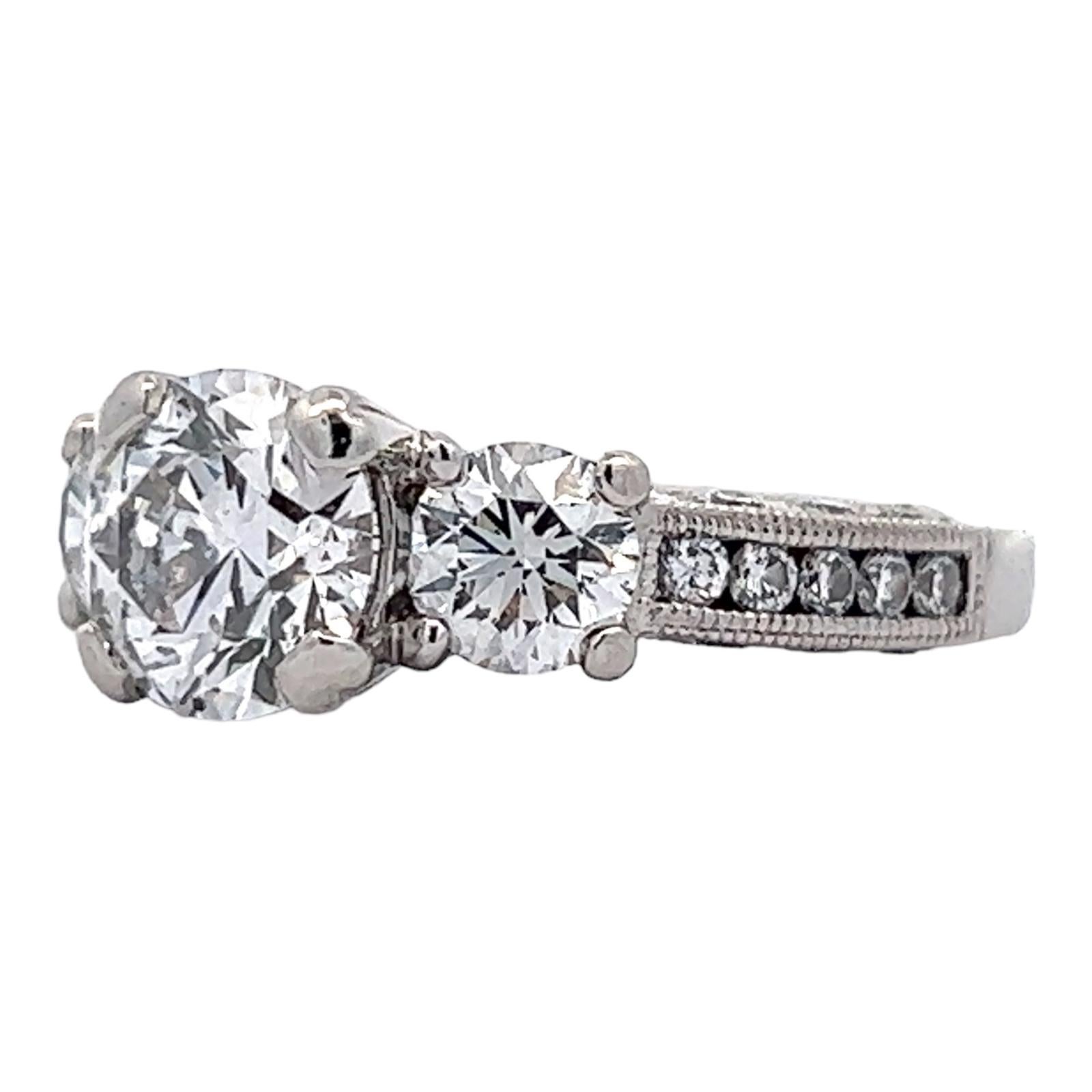 Modern Hearts on Fire 1.59ct Round Brilliant Diamond Engagement Ring Tacori Mounting