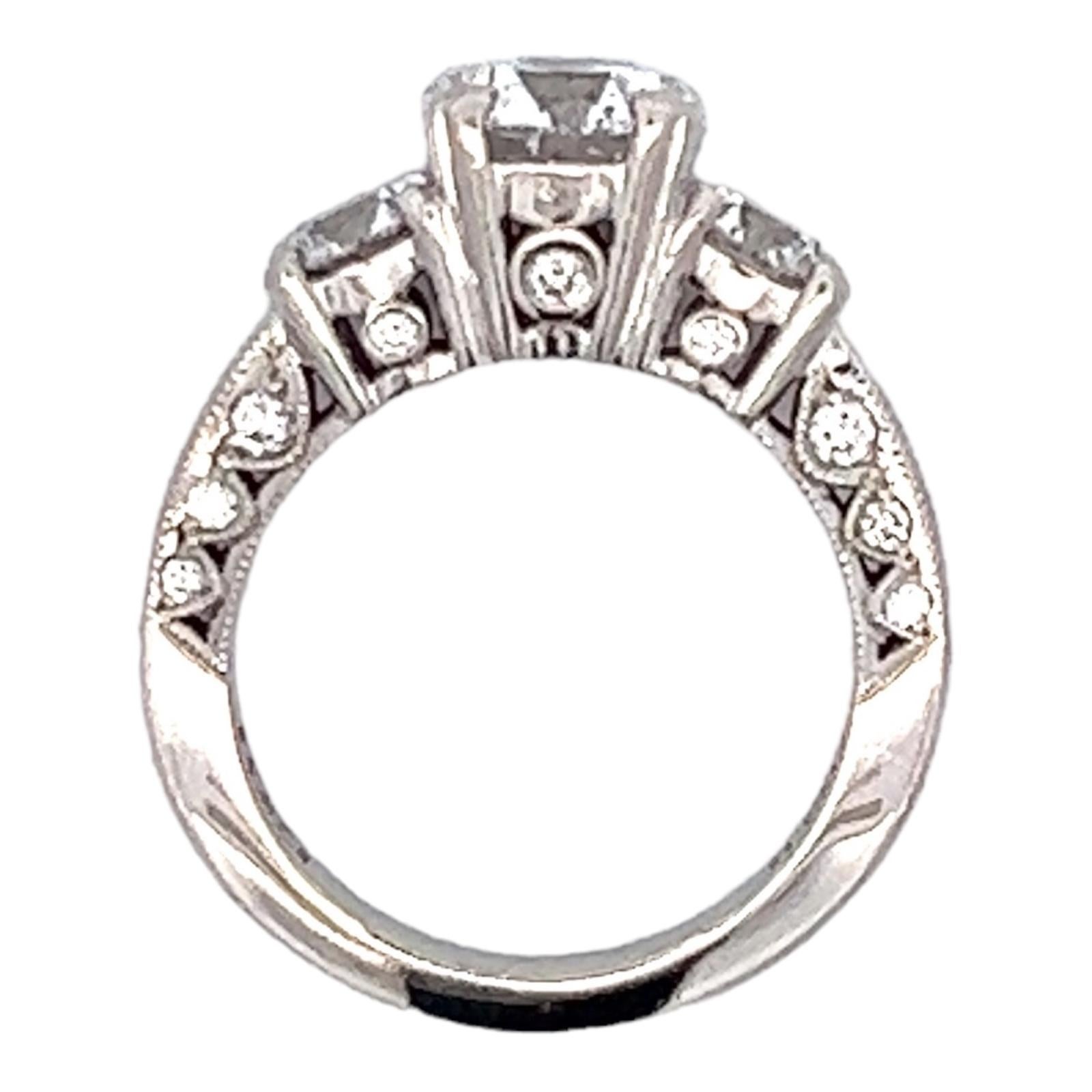 Women's Hearts on Fire 1.59ct Round Brilliant Diamond Engagement Ring Tacori Mounting