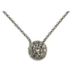Hearts On Fire 18 Karat White Gold Diamond Cluster Pendant Necklace #18401