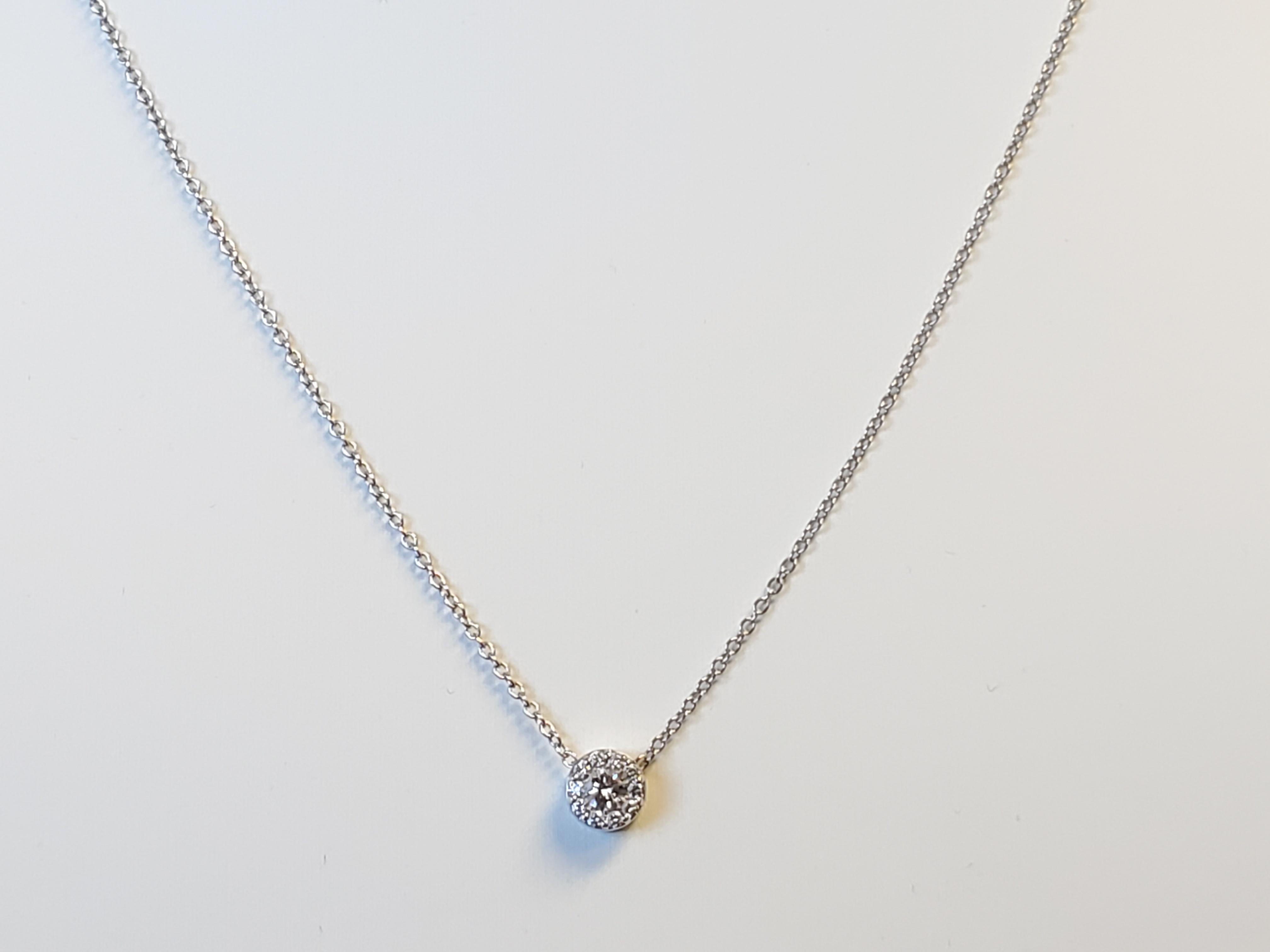Modern Hearts on Fire 18k wg Diamond Necklace HOF Fulfillment Pendant Necklace For Sale