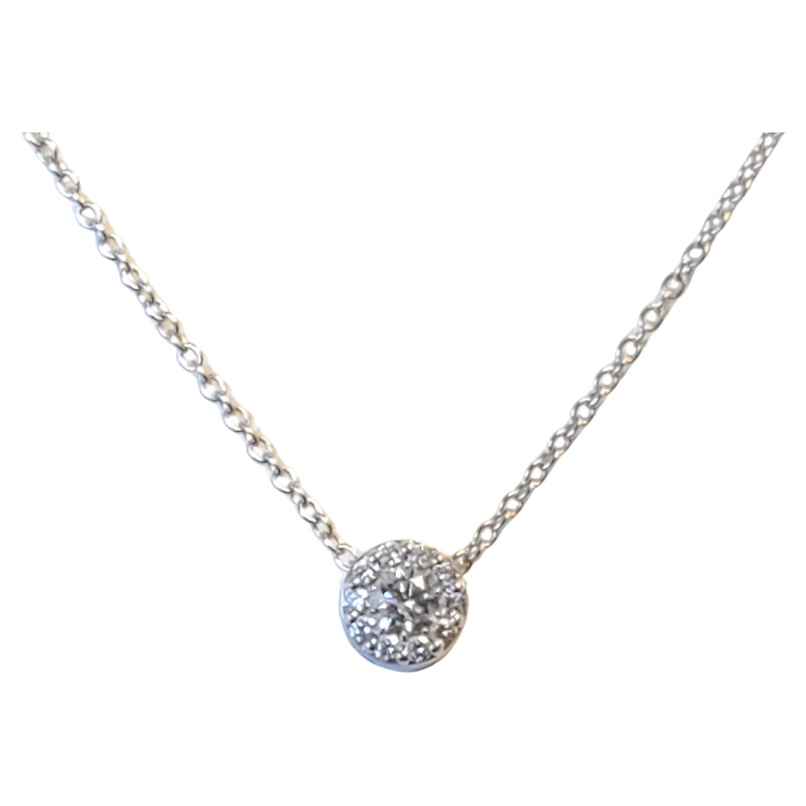 Hearts on Fire 18k wg Diamond Necklace HOF Fulfillment Pendant Necklace