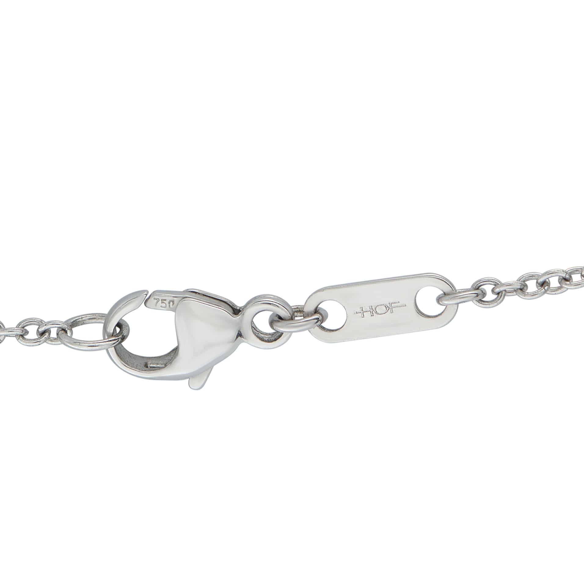 Hearts on Fire 18K White Gold 0.95ct Diamond Necklace In Excellent Condition For Sale In Southampton, PA