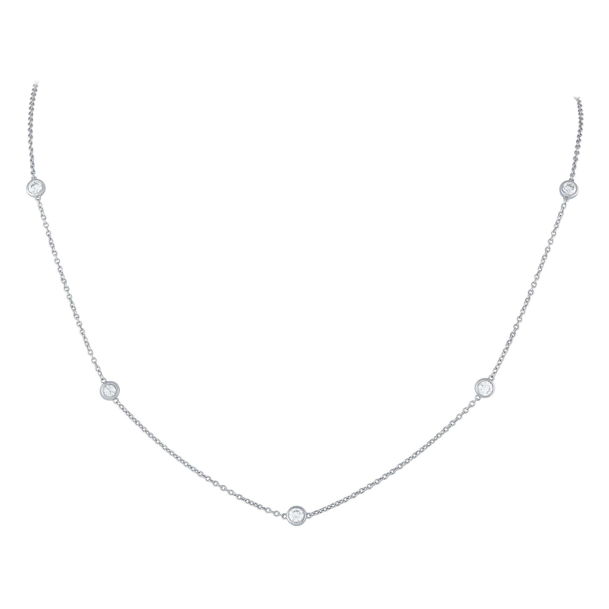 Hearts On Fire Collar Estación de Diamantes de Oro Blanco de 18 K y 1,28 ct HF13-070125