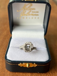 Hearts On Fire 18k White Gold Diamond Semi Mount Engagement Ring