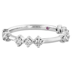 Hearts On Fire 18k White Gold Love Code Band