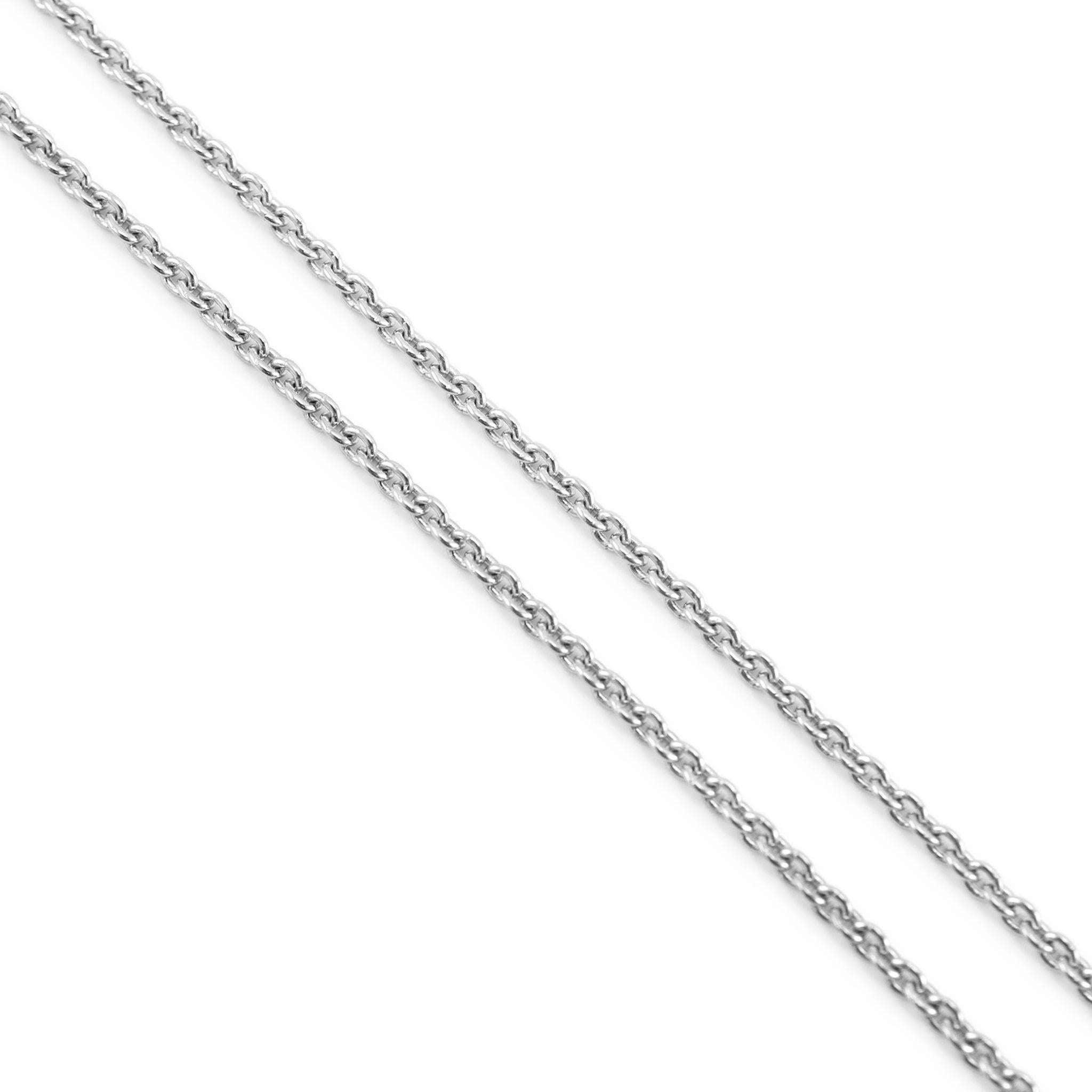 Round Cut Hearts on Fire 18K White Gold Pave Diamond Fragrant Pendant Necklace