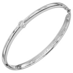 Hearts on Fire .40 Carat Diamond White Gold Bangle Bracelet