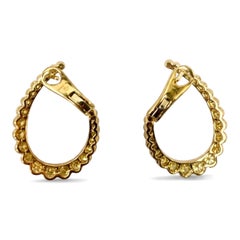 Hearts On Fire Aerial Regal Diamond Hoops 18K Yellow Gold Medium 1.58Ctw