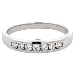 Hearts on Fire Channel Set 7 Diamond Ring 18k White Gold