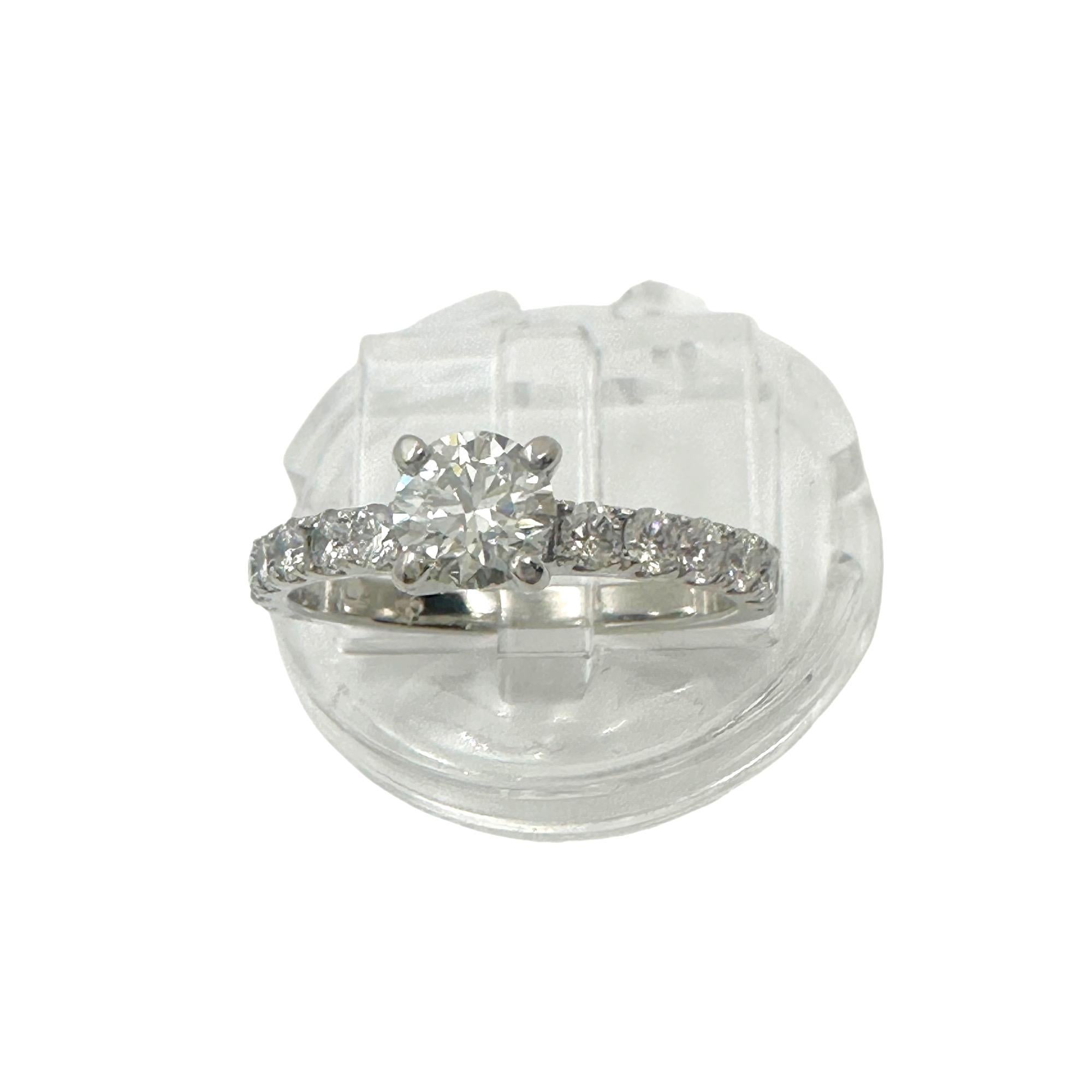 Diamante Hearts On Fire 0,51 cts J SI1 engastado en un anillo de compromiso de platino en venta 6