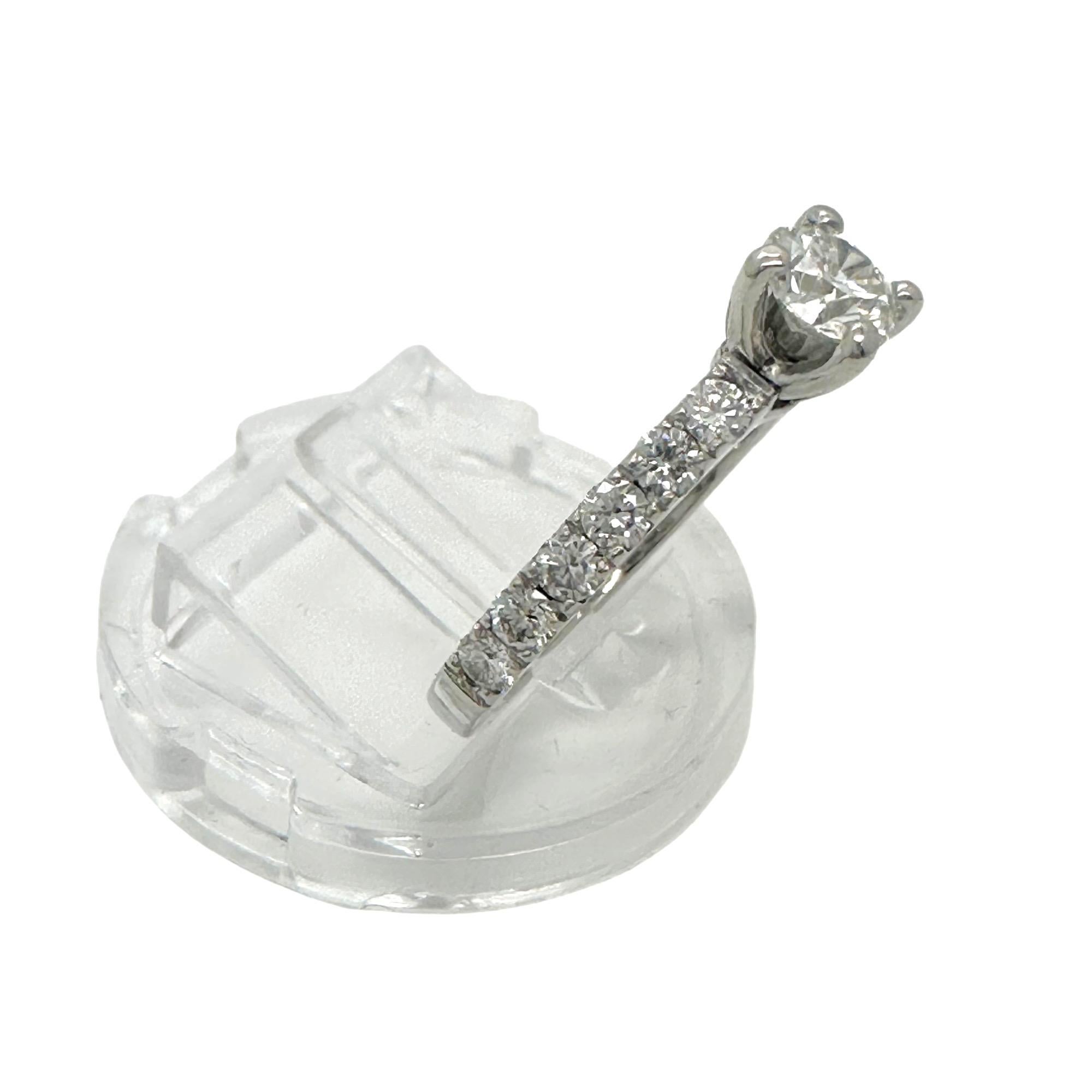 Diamante Hearts On Fire 0,51 cts J SI1 engastado en un anillo de compromiso de platino en venta 7