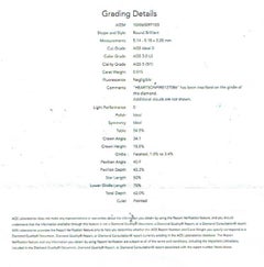 Hearts on Fire Diamond 0.51 cts J SI1 set in a Platinum Engagement Ring