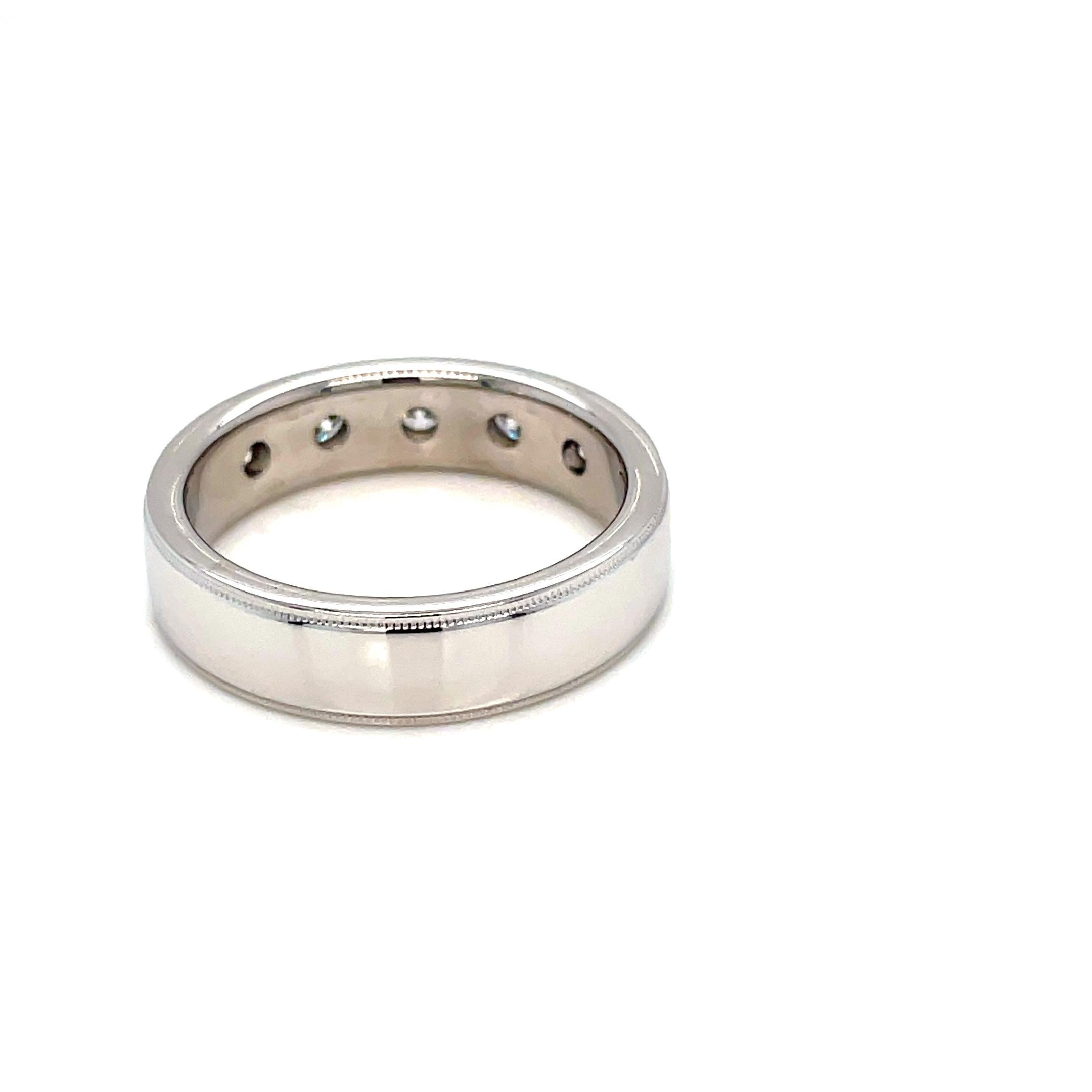 Hearts on Fire Diamond Band 18K White Gold In Excellent Condition For Sale In Dallas, TX