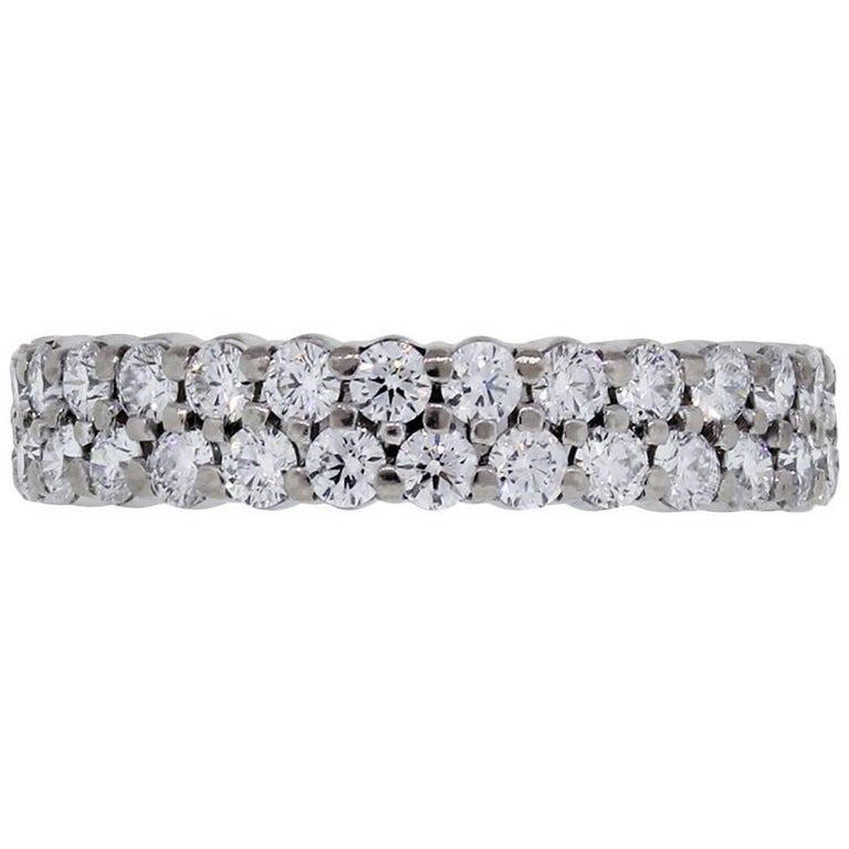 Hearts On Fire Diamond Double Row Eternity Band At 1stdibs