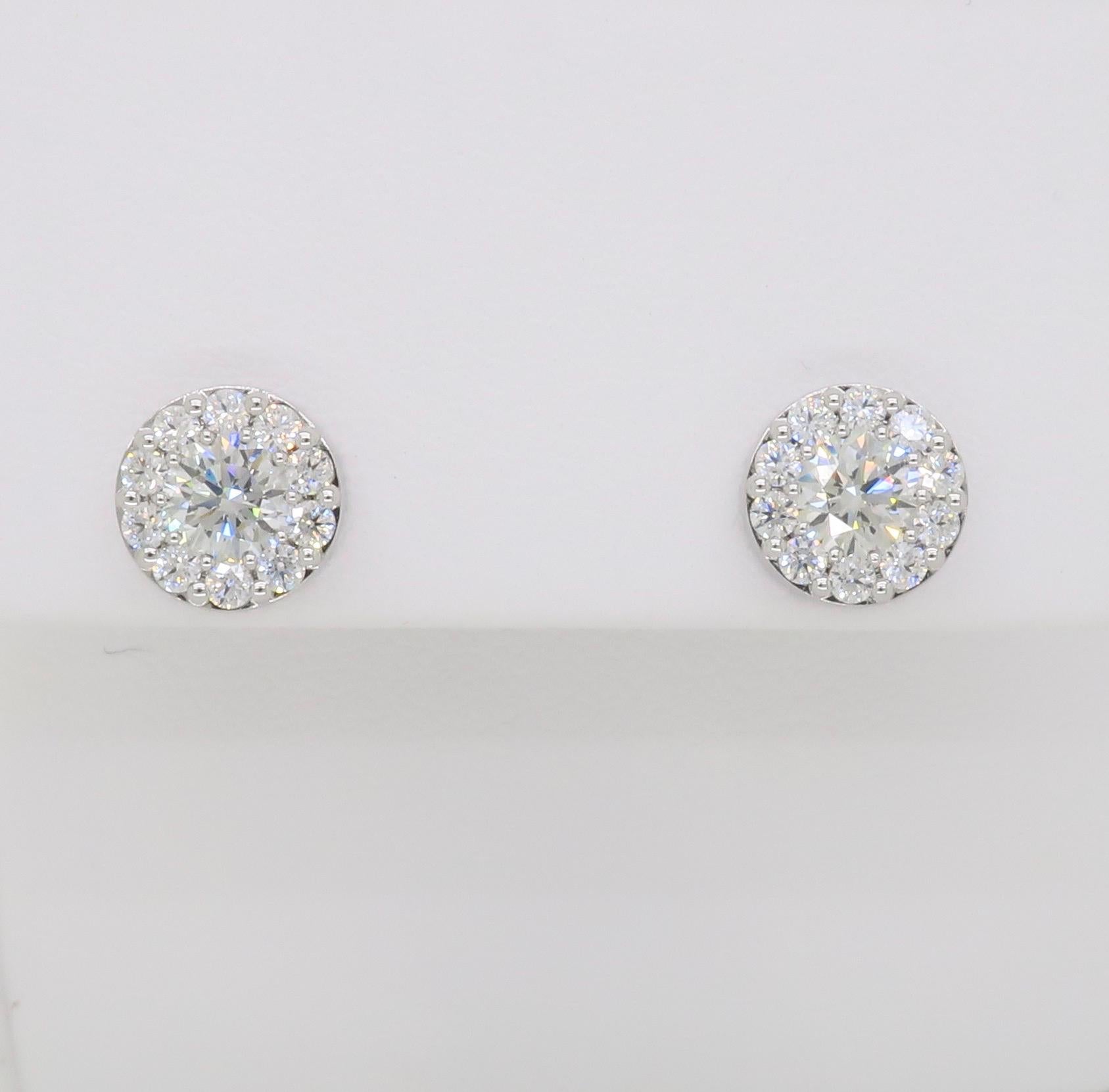 Herze auf Feuer Diamant Fulfillment-Ohrstecker aus 18 Karat Weißgold im Zustand „Neu“ in Webster, NY