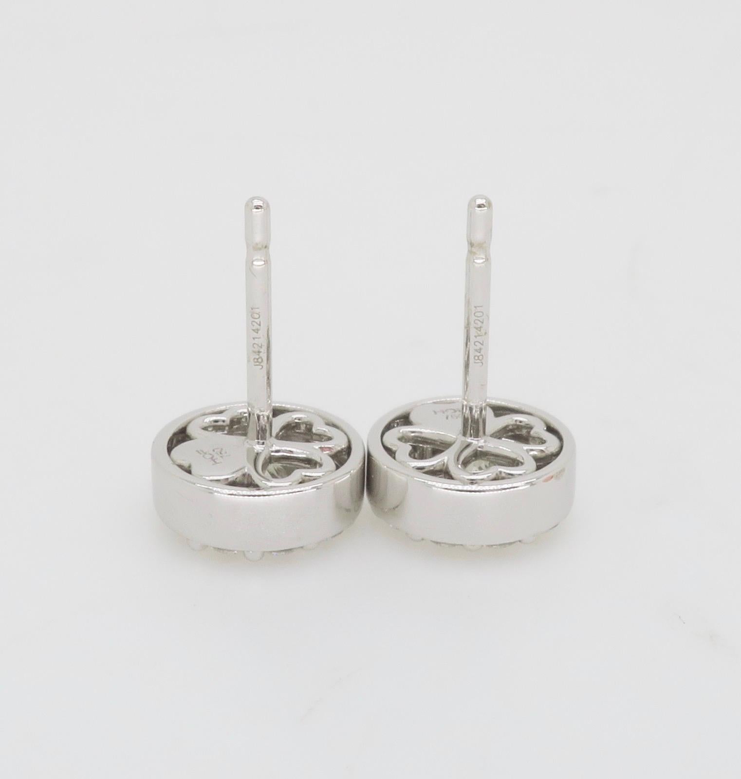 Herze auf Feuer Diamant Fulfillment-Ohrstecker aus 18 Karat Weißgold 3