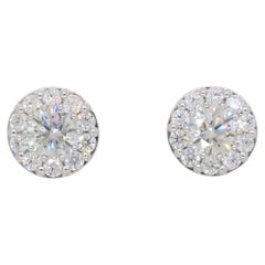 Herze auf Feuer Diamant Fulfillment-Ohrstecker aus 18 Karat Weißgold