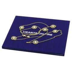 Hearts on Fire Diamond Station Necklace Chain HOF 18k Gold 1.96ctw & Certificate
