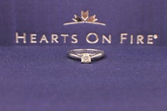 Hearts on Fire Dream Cut 0.44 Carat Diamond Ring in 14 Karat White Gold
