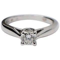 Used Hearts on Fire Dream Cut 0.44 Carat Diamond Ring in 14 Karat White Gold