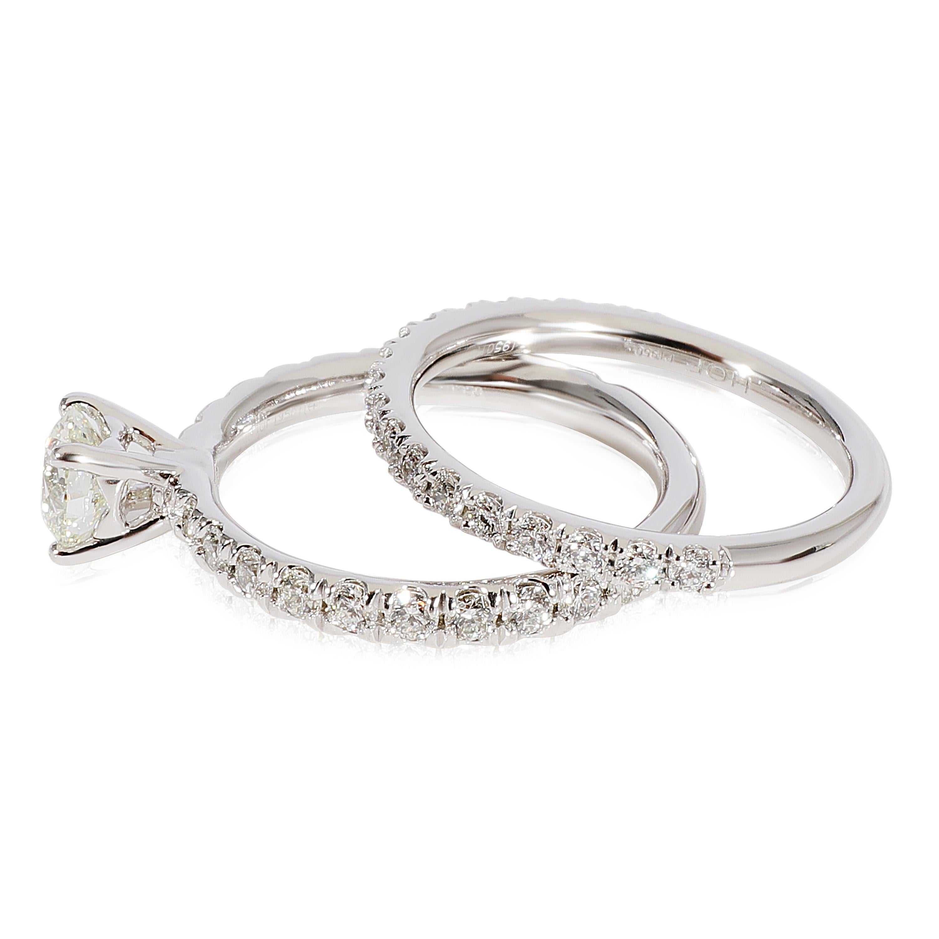 Hearts on Fire Enrichment Diamant-Hochzeits-Set aus 950 Platin I-J VS2-SI im Zustand „Hervorragend“ in New York, NY