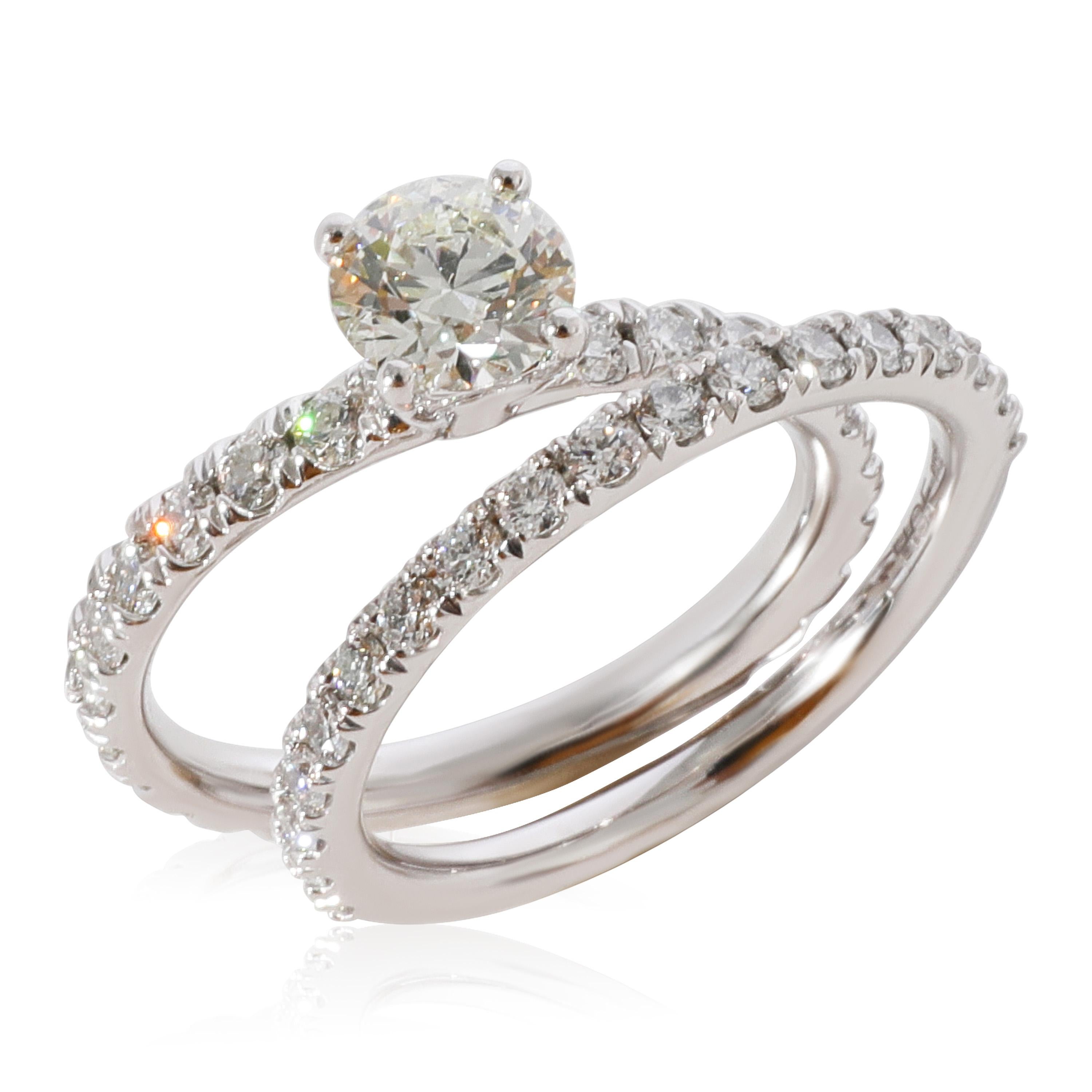 Hearts on Fire Enrichment Diamant-Hochzeits-Set aus 950 Platin I-J VS2-SI für Damen oder Herren