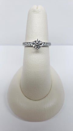 Hearts On Fire Estate Engagement Ring with 0.57 Carat I SI1 AGS Center