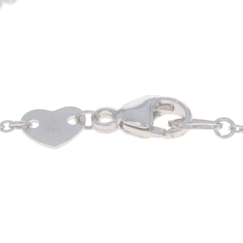 Hearts On Fire Cuento de Hadas Cruz Collar de Diamantes Oro Blanco 18k Rd .33ctw Ajuste 2